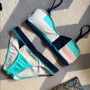Kate spade colorblock bikini swimsuit size medium